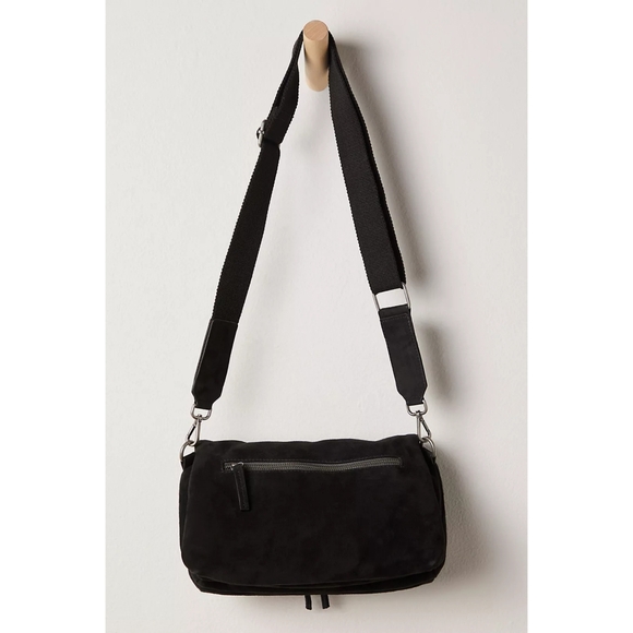 Free People Amara Crossbody Bag in Black Suede - Picture 3 of 16